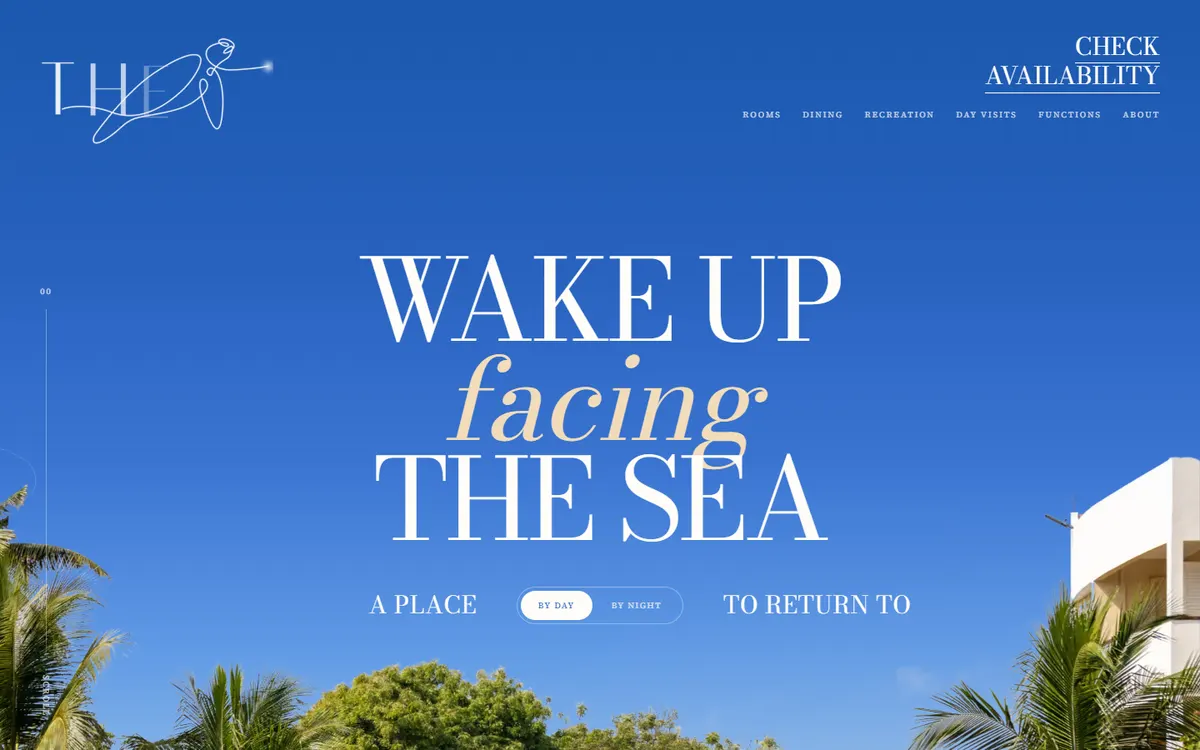 The C Resort website, designed and built by Creat.ing