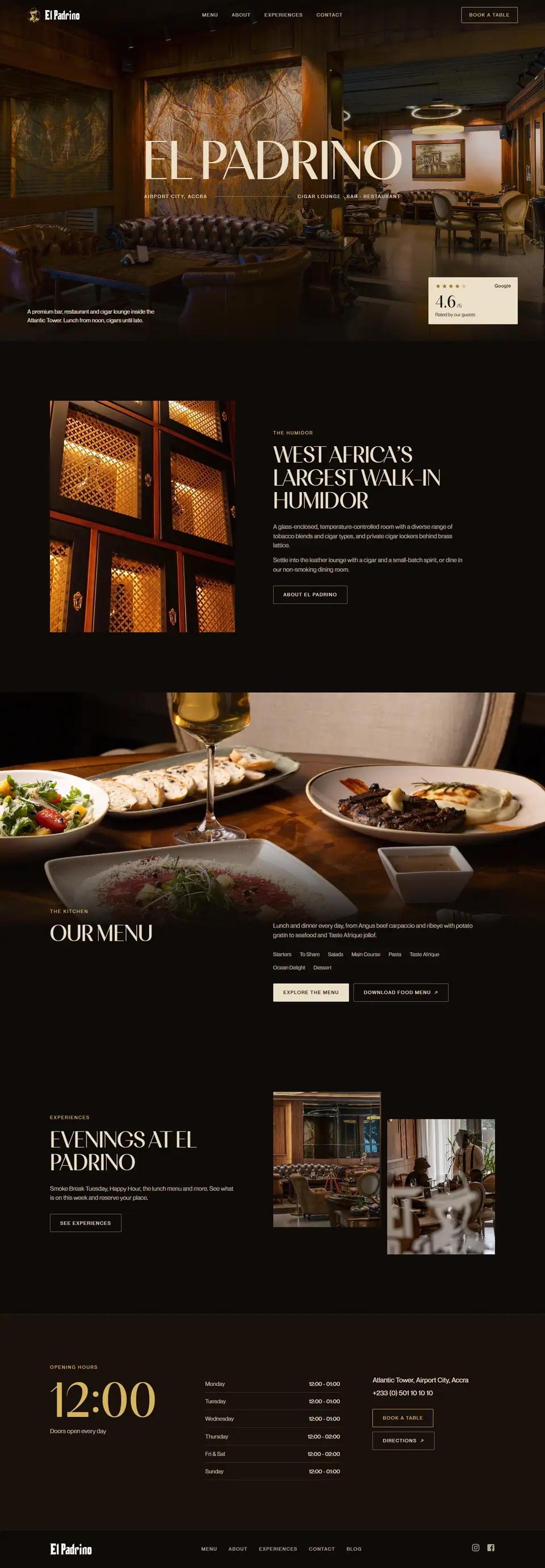 The El Padrino website