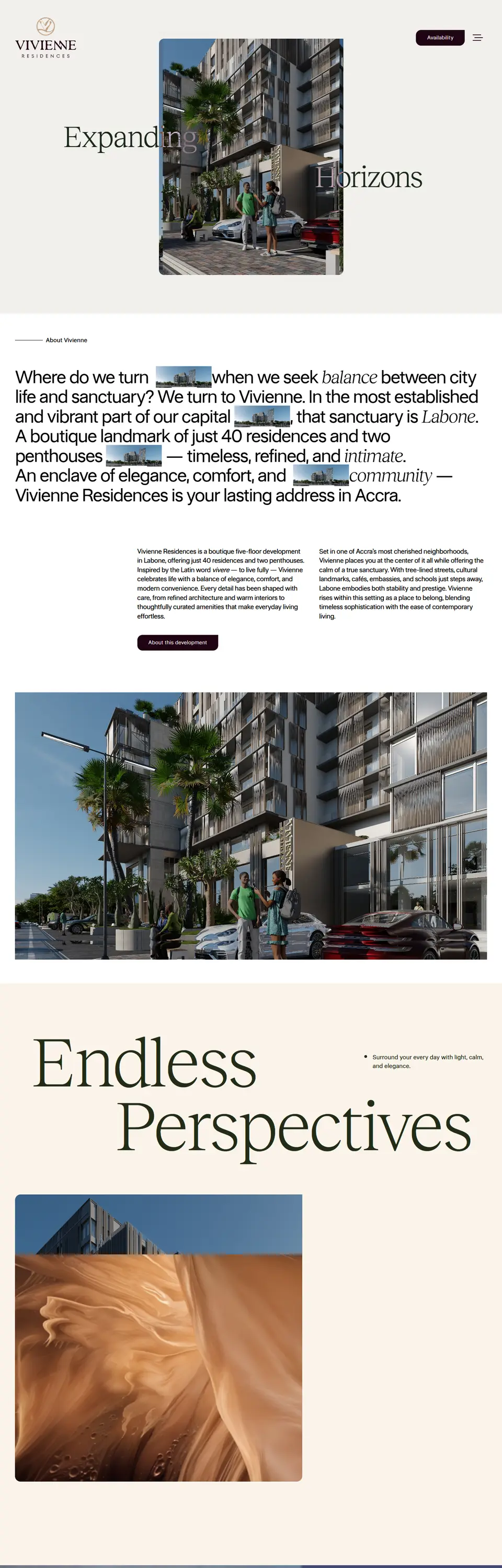 The Vivienne Residences website